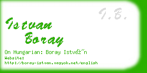 istvan boray business card